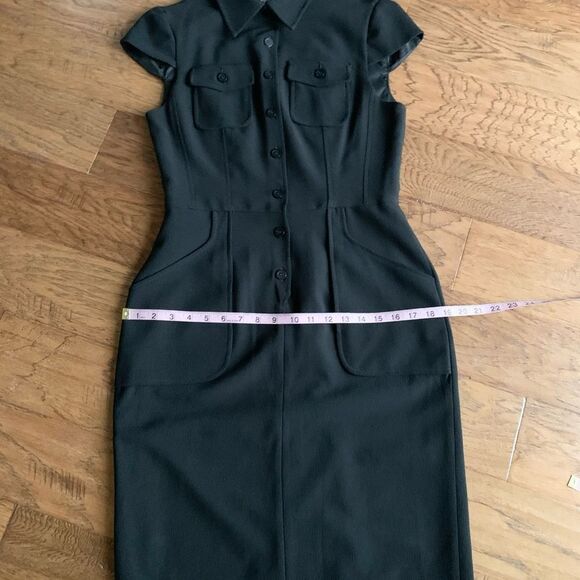 Vintage Black Button Down Dress size 8 - Picture 9 of 11